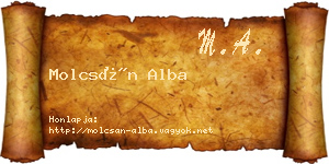 Molcsán Alba névjegykártya